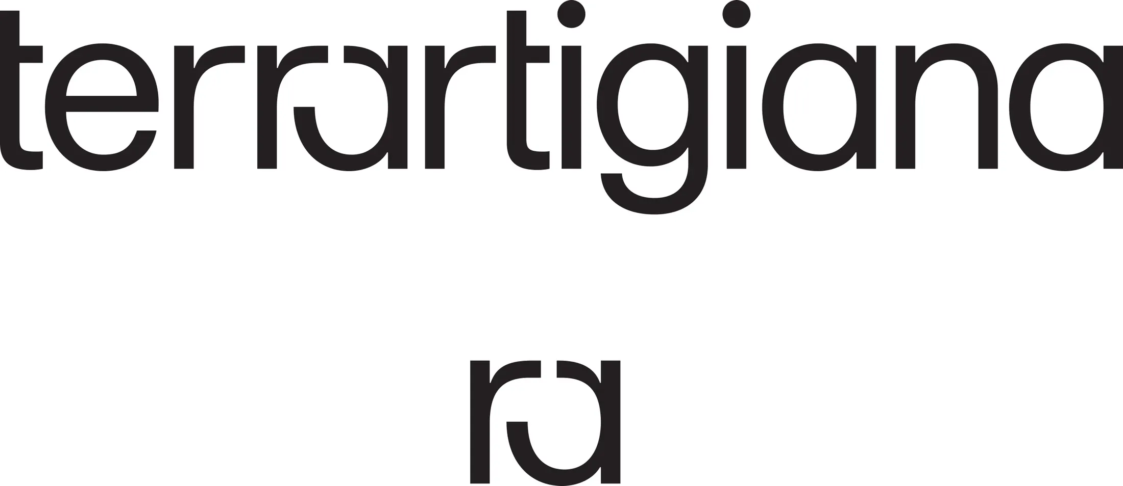 Logotipo terrartigiana per esteso con il simbolo sotto